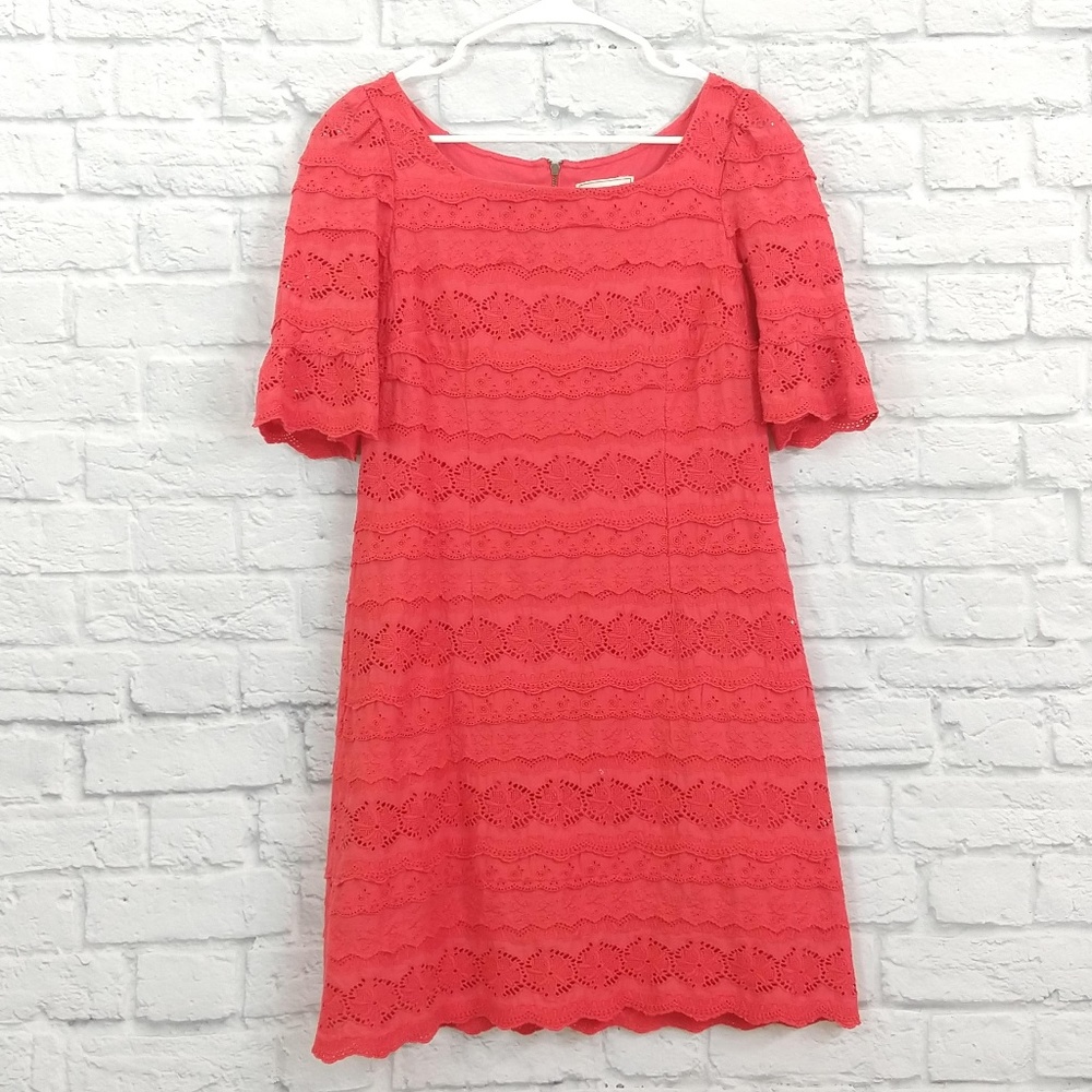 Moulinette Soeurs | Soft Red Lace SS Dress